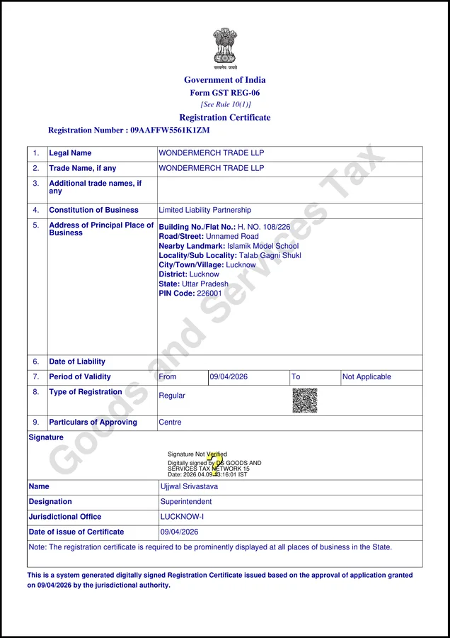 Preview of GST Registration